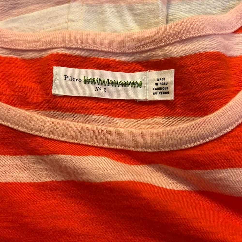 Pilcro 3/4 sleeve striped shirt